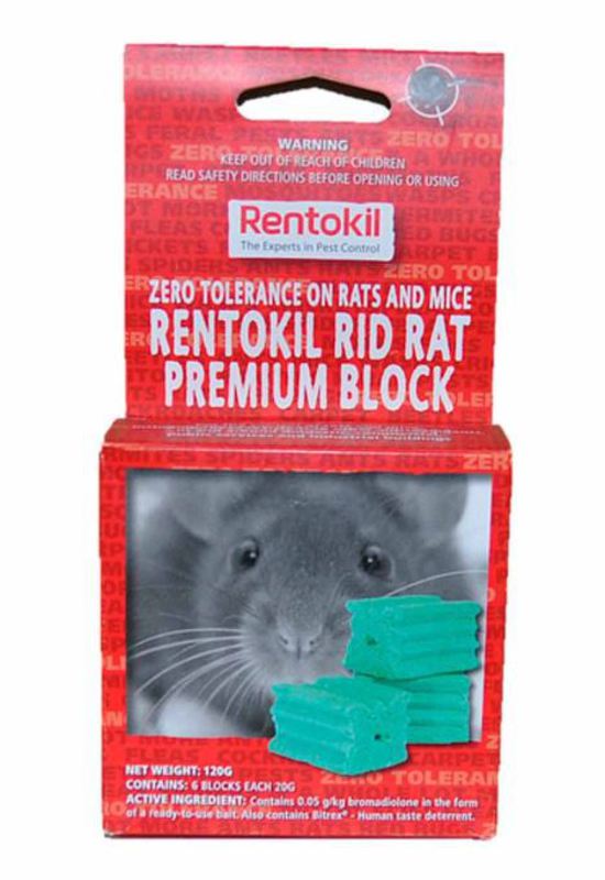 Rentokil Rid Rat Premium Blocks 120g - Northpest Pest Control Specialists  Whangarei Northland